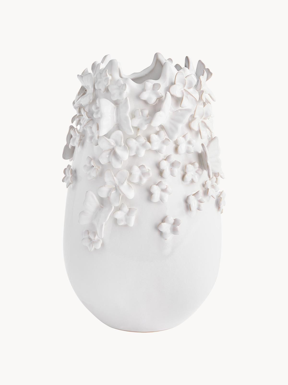 Vase Daphne mit 3D-Verzierung, H 35 cm