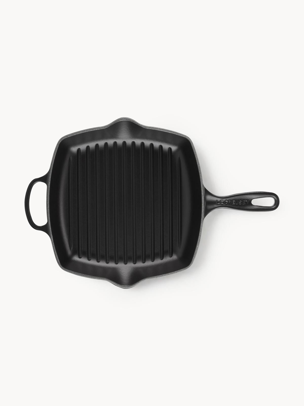 Quadratische Grillpfanne Signature Collection aus Gusseisen mit Rillenstruktur