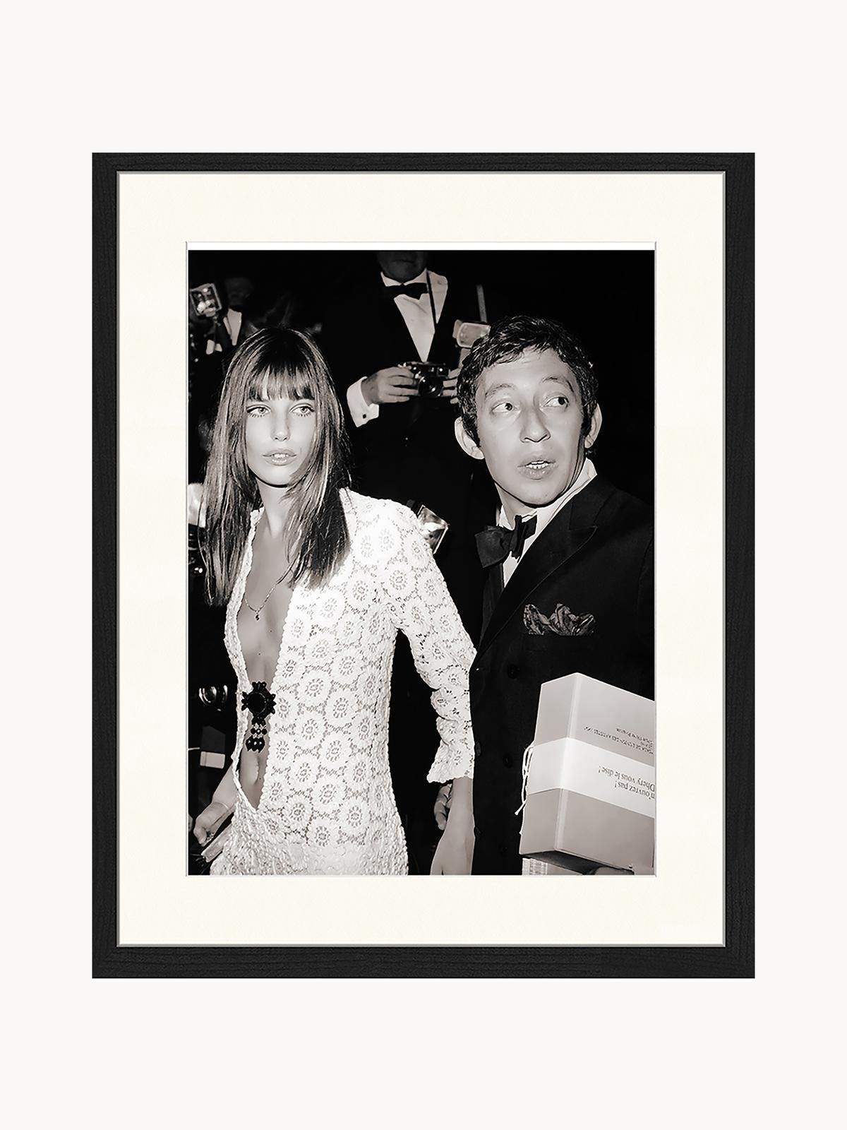 Gerahmte Fotografie Serge Gainsbourg & Jane Birkin