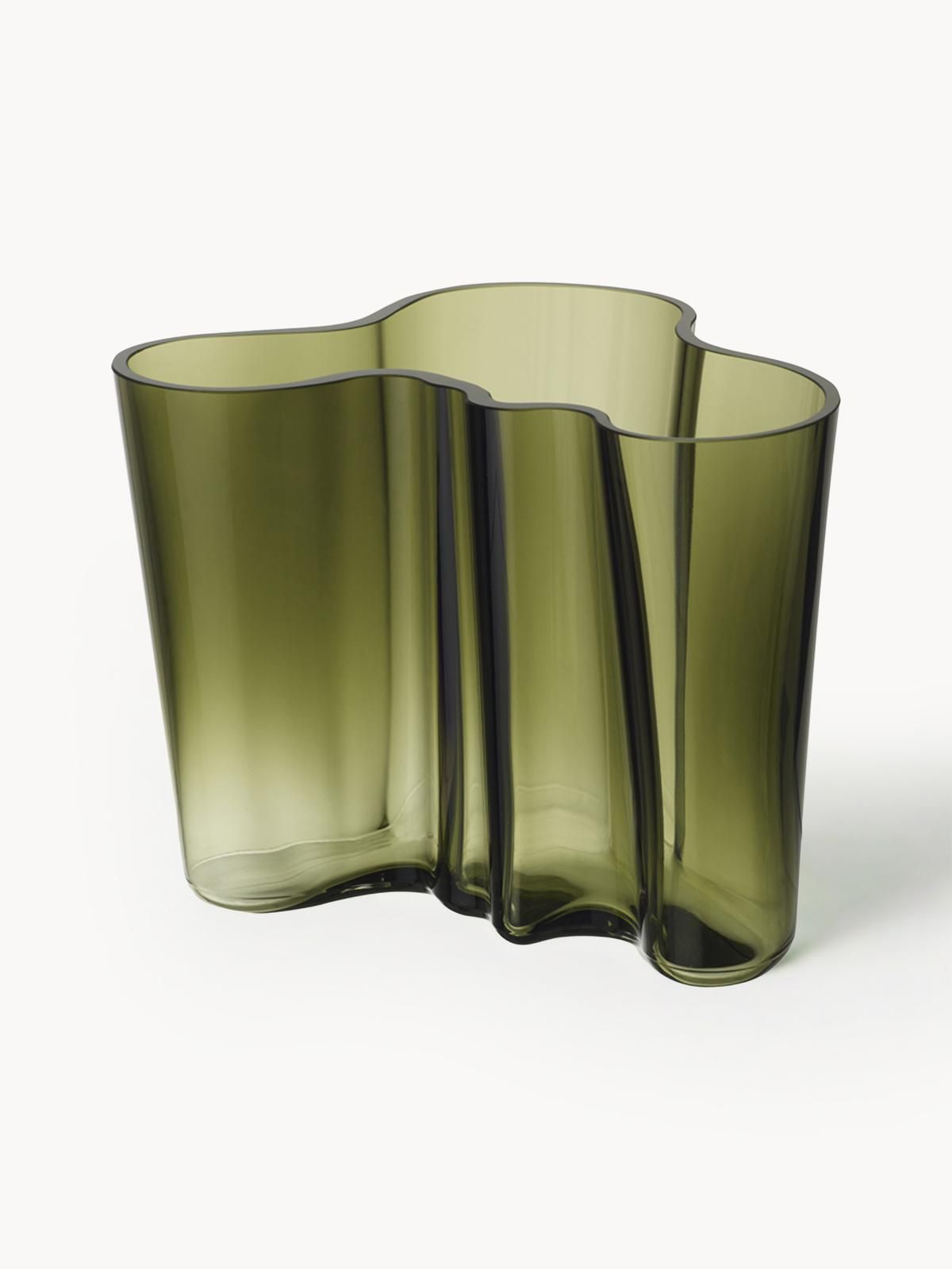 Mundgeblasene Vase Alvar Aalto, H 16 cm