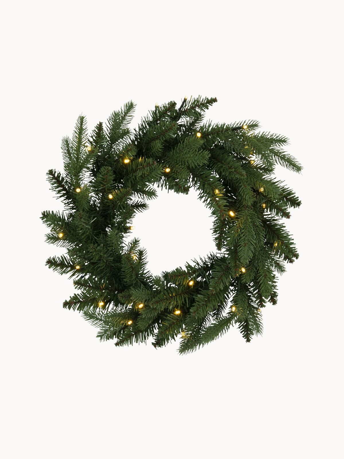 Outdoor LED-Weihnachtskranz Byske mit Dämmerungssensor, Ø 45 cm