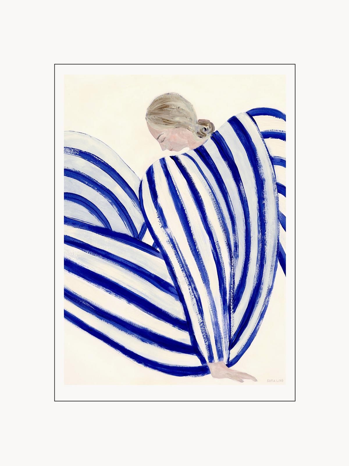 Poster Blue Stripe At Concorde by Sofia Lind x The Poster Club