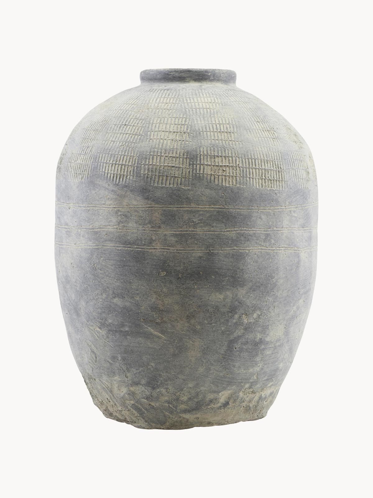 Bodenvase Rustik aus Beton, H 47 cm