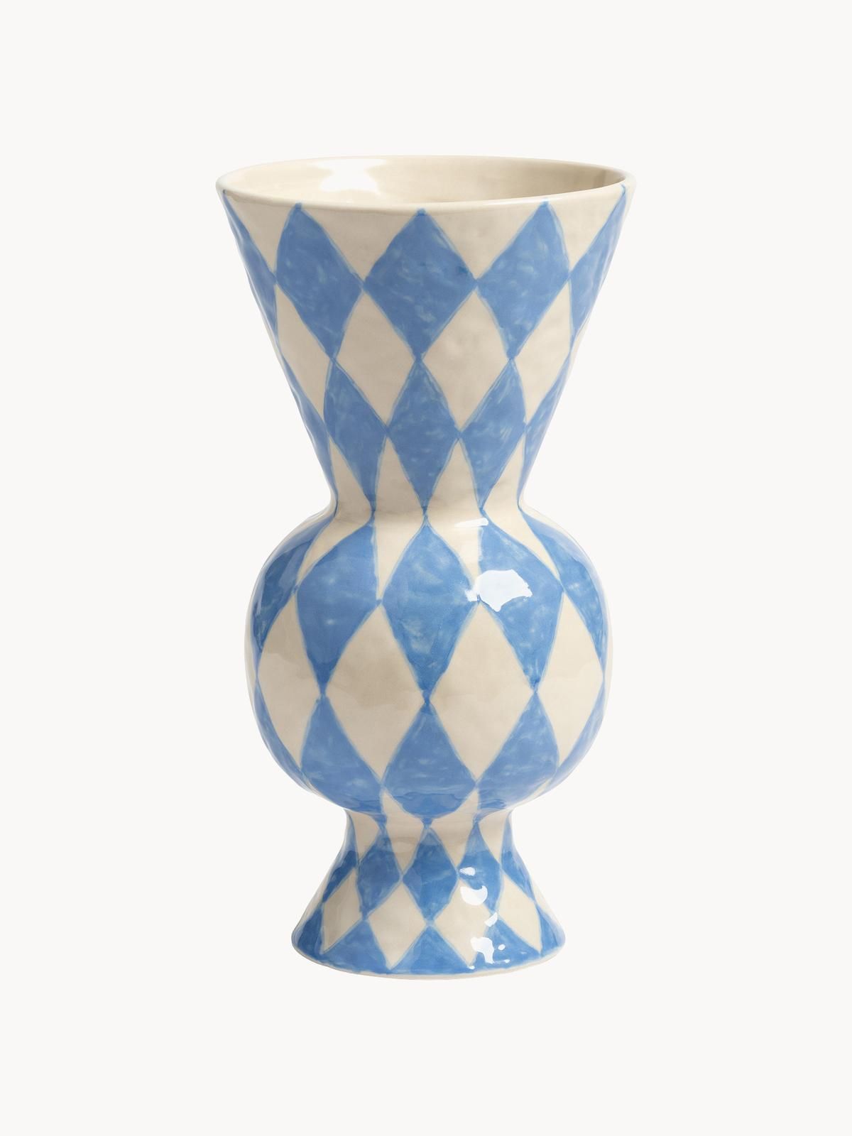 Handbemalte Vase Rhombic, H 30 cm