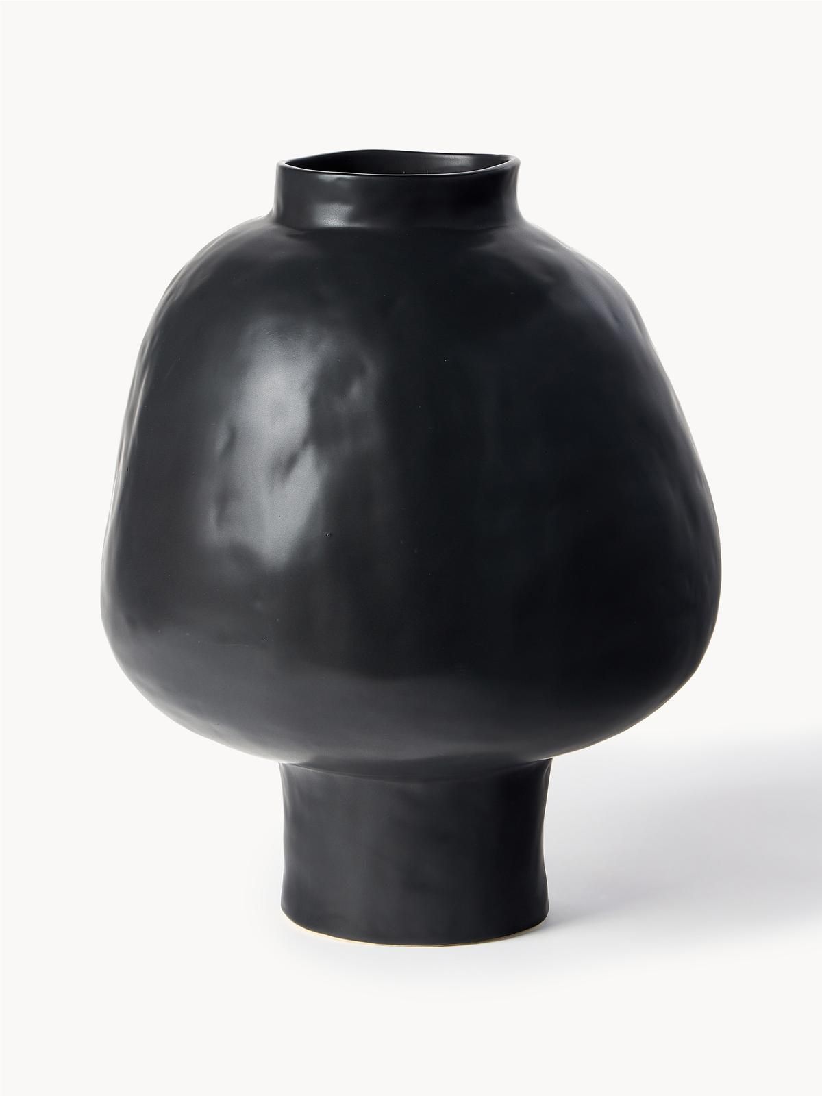 Handgefertigte Design-Vase Saki aus Steinzeug, H 40 cm