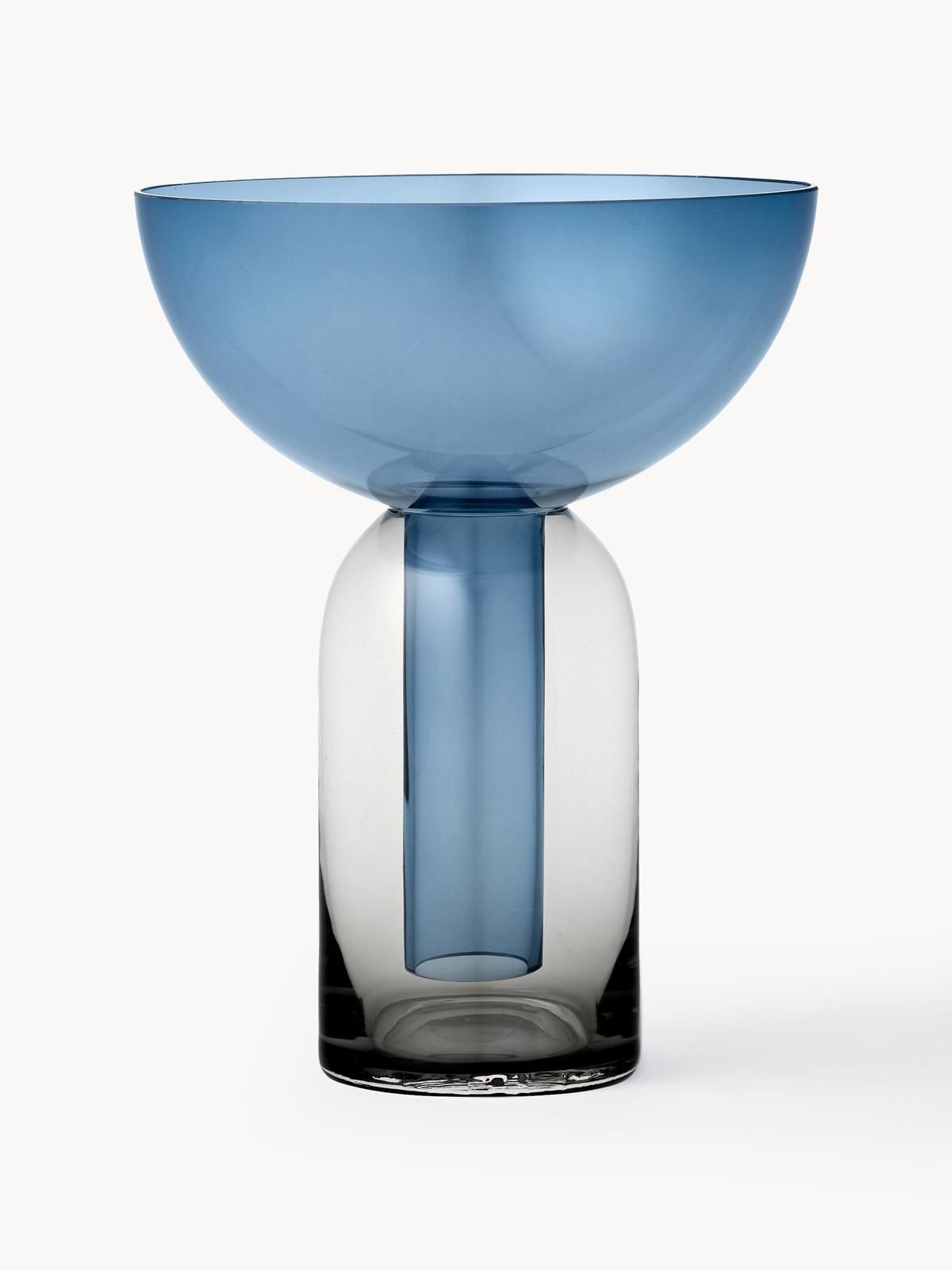 Mundgeblasene Glas-Vase Torus, H 20 cm