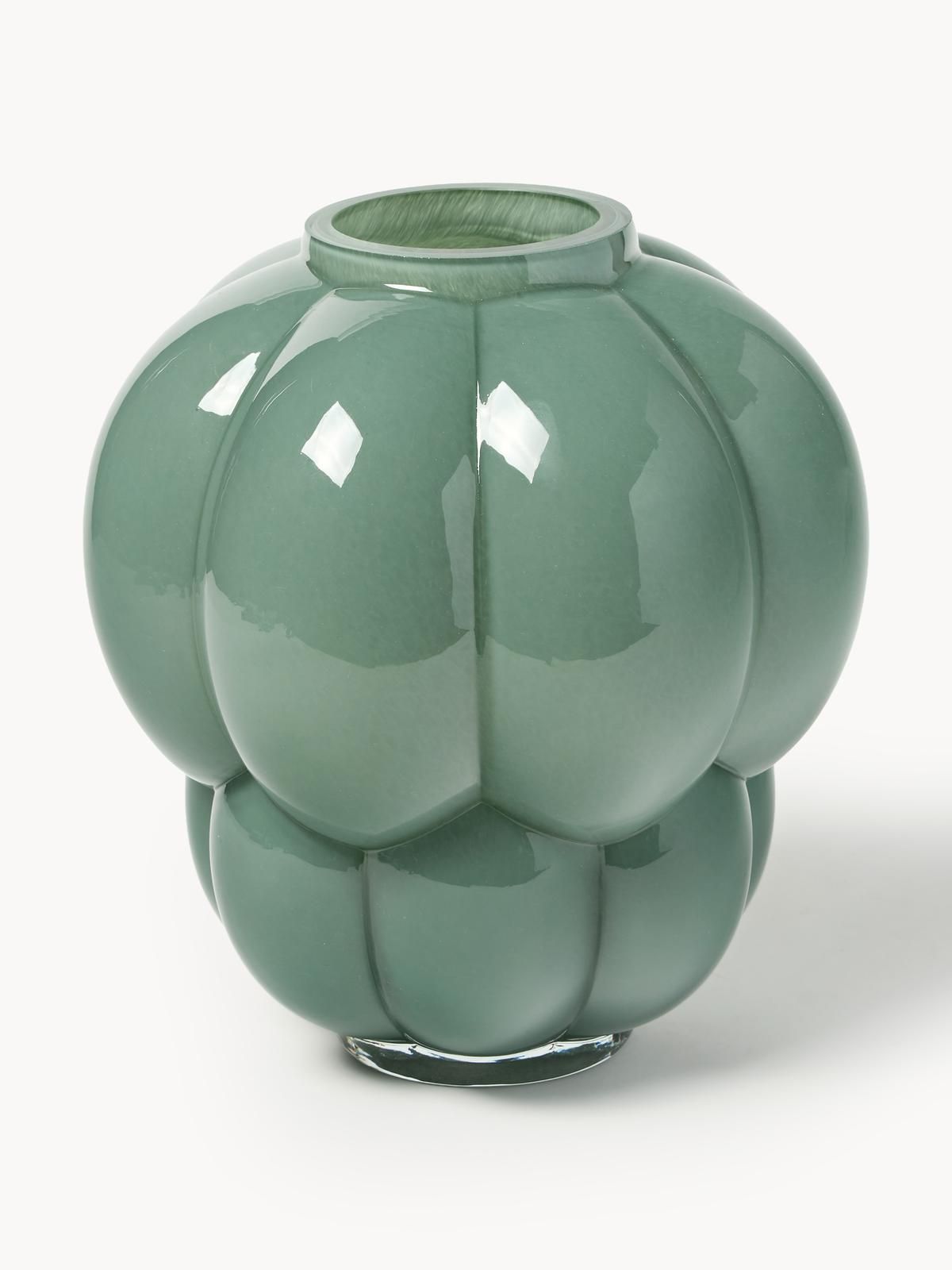 Mundgeblasene Glas-Vase Uva, H 28 cm