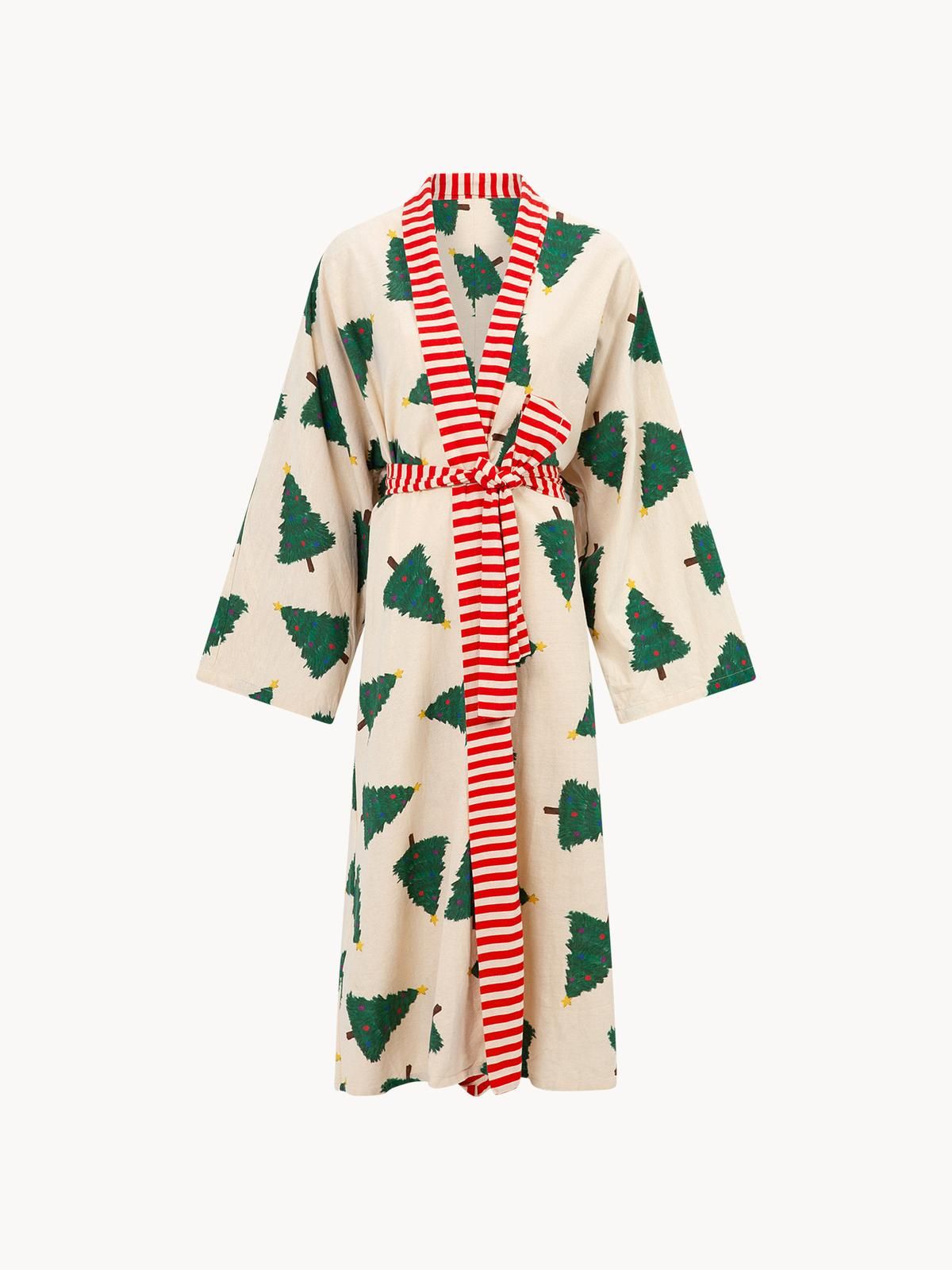 Kimono Christmas Forest aus Baumwolle