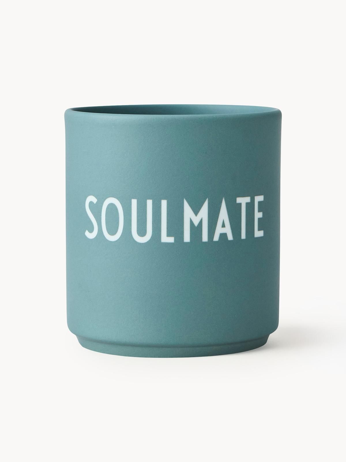 Design Becher Favourite SOULMATE mit Schriftzug