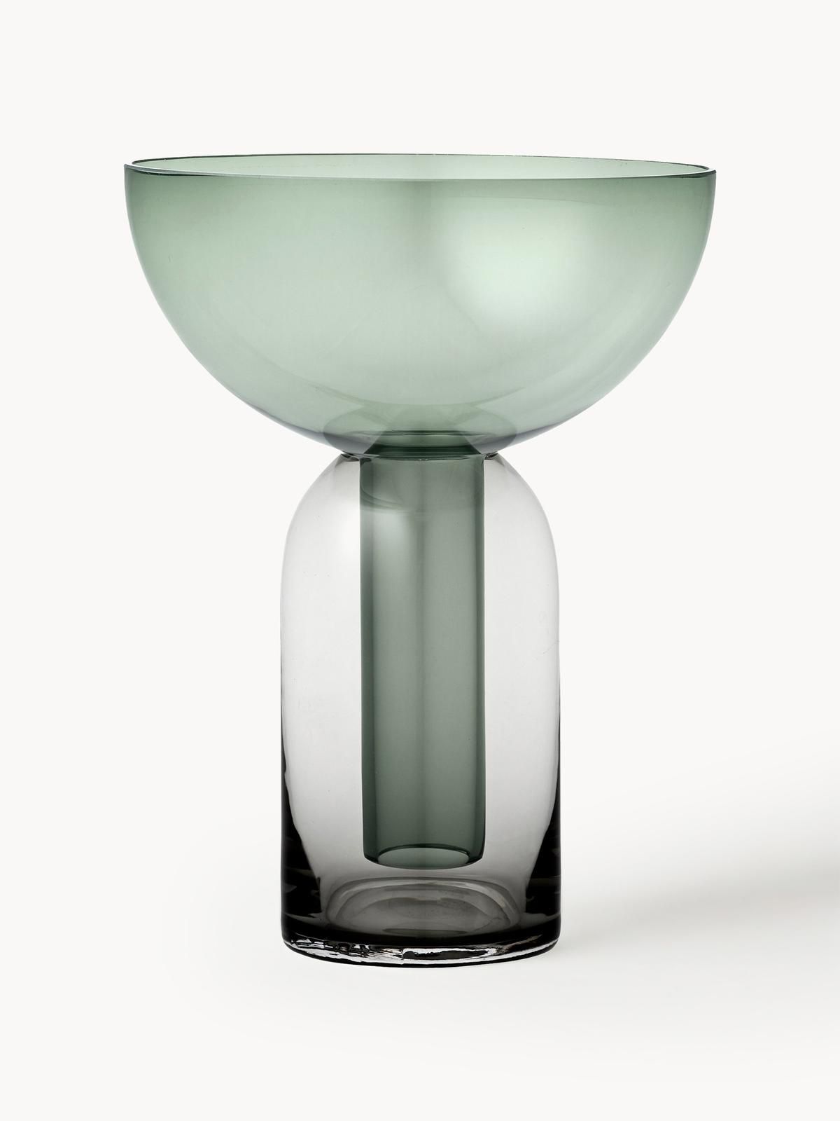 Mundgeblasene Glas-Vase Torus, H 20 cm