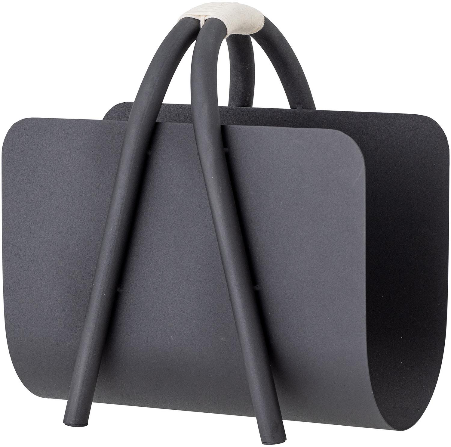 Metall-Zeitschriftenhalter Eton, Metall, beschichtet, Schwarz, 33 x 35 cm
