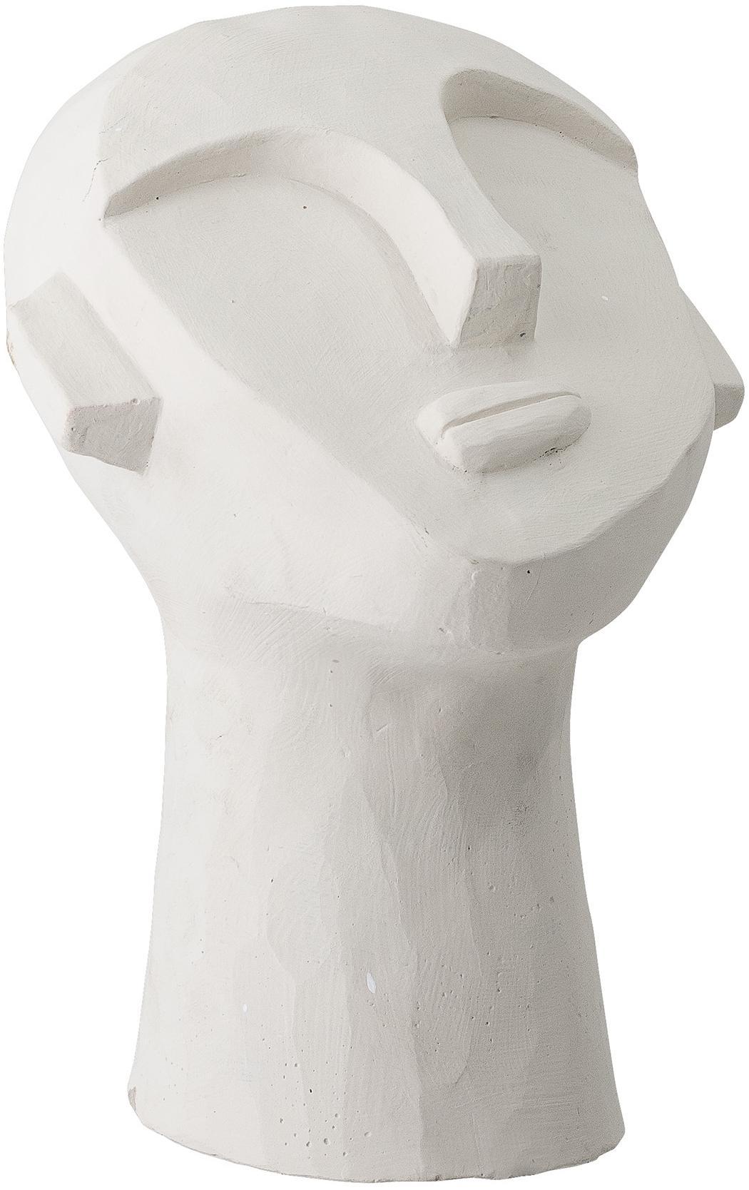 Deko-Objekt Man, Beton, bemalt, Weiß, 18 x 22 cm