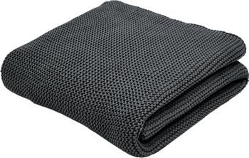 Plaid tricot coton bio gris foncé Adalyn