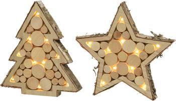 LED lichtobjectenset Woodo, 2-delig