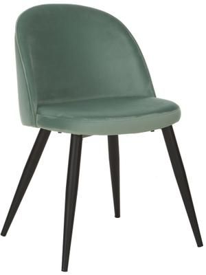 Chaise moderne en velours Amy, 2 pièces