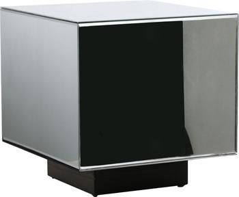 Tavolino in vetro argentato effetto specchio Block