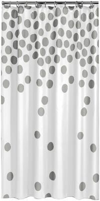 Tenda da doccia bianca/argento Spots