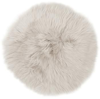 Cuscino sedia rotondo in pelle di pecora liscia Oslo
