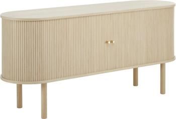 Holz-Sideboard Calary mit geriffelter Front