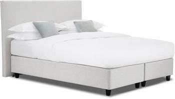 Premium Boxspringbett Eliza in Hellgrau