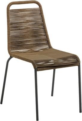 Chaise de jardin tressage en plastique Lambton, 2 pièces