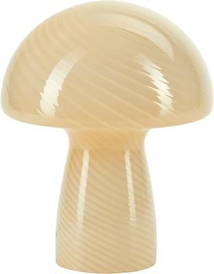 Petite lampe à poser verre jaune Mushroom