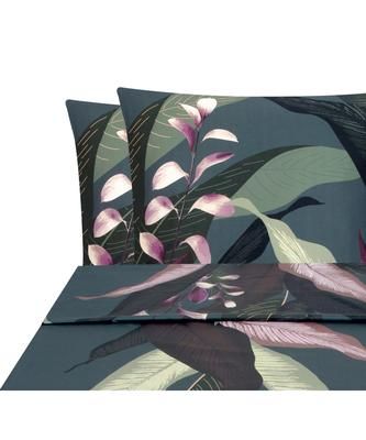 Drap plat en satin de coton Flora
