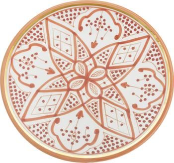 Handgemachter marokkanischer Speiseteller Assiette mit Goldrand