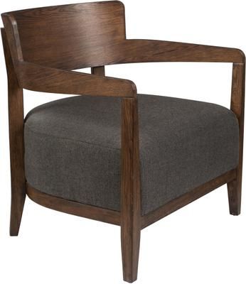 Fauteuil lounge bois de chêne Duran