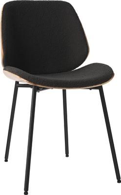Sillas de madera en tejido bouclé Tamara, 2 uds.