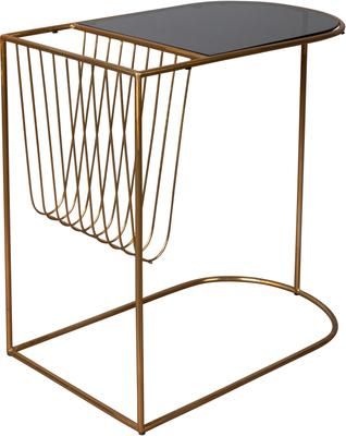 Table d'appoint en métal avec porte-revues Eileen