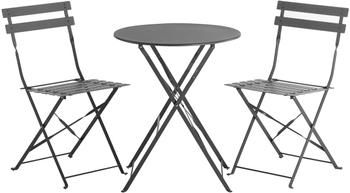 Muebles de balcón de metal Chelsea, 3 pzas.