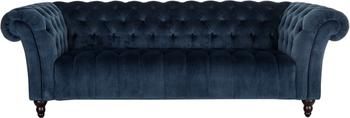 Sofá Chesterfield de terciopelo Gladis (3 plazas)
