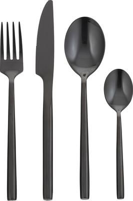 Set 16 posate in acciaio inossidabile nero Matera 16 pz (4 persone)