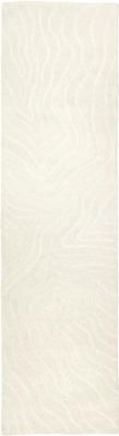 Tapis de couloir laine blanc crème tufté main Aaron