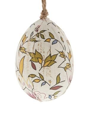 Handbeschilderde decoratie paaseieren Essilia met bloemmotief, 3 stuks