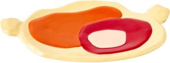 Plat de service en porcelaine, peint main Chunky larg. 19 x prof. 12 cm