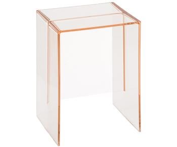 Tabouret/table d'appoint rose transparent Max-Beam