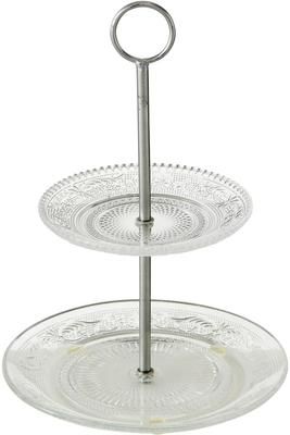 Présentoir à gâteaux en verre Relief