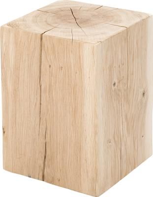 Tabouret bois de chêne massif Block