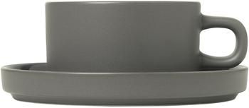 Tasse gris foncé mat/brillant Pilar, 2 pièces