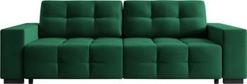 Divano letto 3 posti in velluto verde bottiglia Uvite