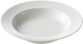 Assiette creuse blanche Groove, 4 pièces