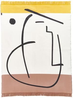 Teppich Goliath Gesicht mit Fransen und geometrischem Muster, 150x200cm