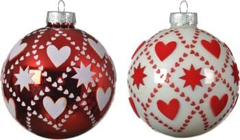 Boule de Noël Karo Ø 8 cm, 4 élém.