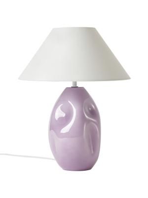 Lampe à poser en verre opalescent lilas Josie