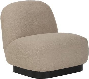 Fauteuil cocktail bouclé taupe Elsie