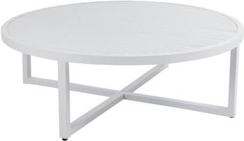 Table de jardin ronde blanche Vevi