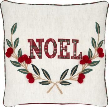 Poszewka na poduszkę z haftem Noel