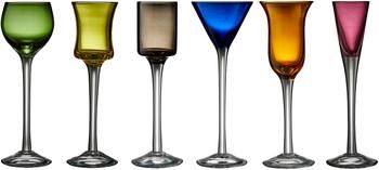 Vasos de chupito de vidrio soplado artesanalmente Lyngby, 6 uds.